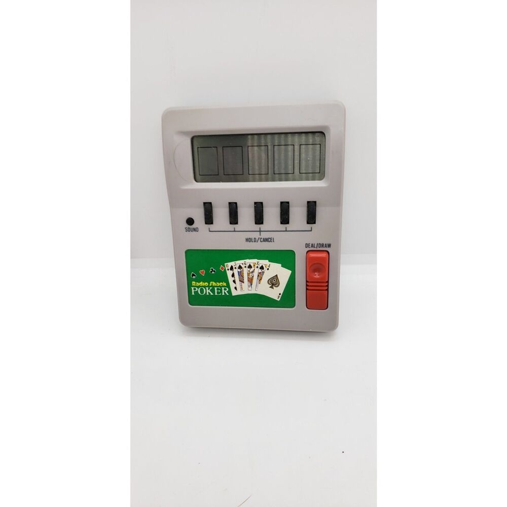 Vintage Radio Shack LCD Draw Poker Mini Handheld Electronic Game 60-2465 Boxed